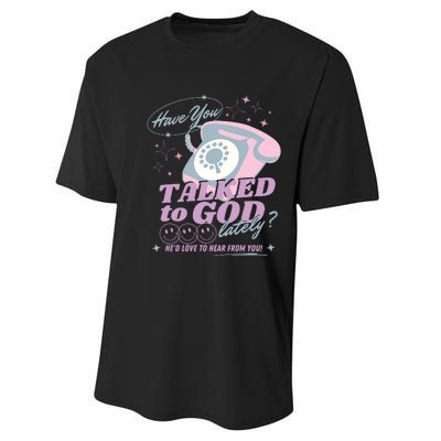 Have You Talked To God Lately Oversized Christian God Performance Sprint T-Shirt