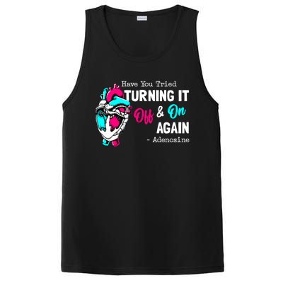 Have You Tried Turning It Off And On Again Heart Adenosines Gift PosiCharge Competitor Tank