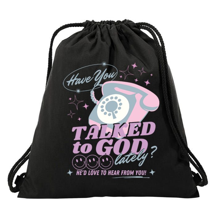 Have You Talked To God Lately Oversized Christian God Jesus Drawstring Bag