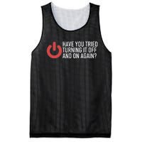 Have You Tried Turning It Off And On Again It Nerd Mesh Reversible Basketball Jersey Tank