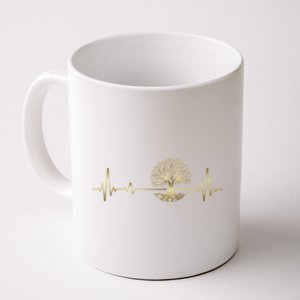 Heartbeat Yggdrasil Tree Of Life Viking Runes Gift Coffee Mug