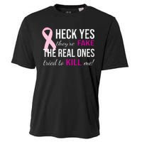 Heck Yes They're Fake The Real Ones Tried To Scare Me! Cooling Performance Crew T-Shirt