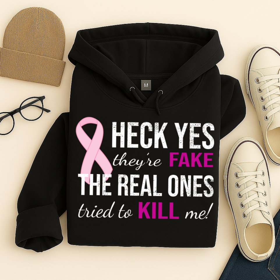 Heck Yes They're Fake The Real Ones Tried To Scare Me! Hoodie