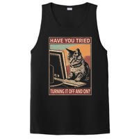 Have You Tried Turning It Off And On Tech Support Humor Cat PosiCharge Competitor Tank