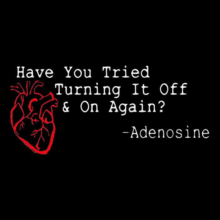 Have You Tried Turning It Off And On Again Adenosine Heart Cropped Pullover Crew