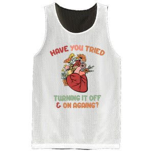 Have You Tried Turning It Off And On Againing School Counselor Mesh Reversible Basketball Jersey Tank