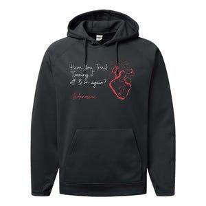 Have You Tried Turning It Off And On Again Adenosine Heart Performance Fleece Hoodie