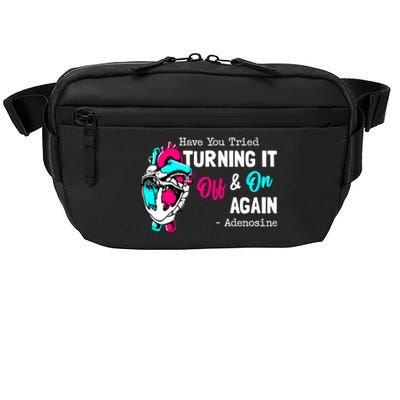 Have You Tried Turning It Off And On Again Heart Adenosines Cute Gift Crossbody Pack