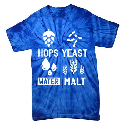 Hops Yeast Water Malt Beer Gift Tie-Dye T-Shirt