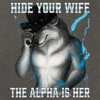 Hide Your Wife The Alpha Is Here Funny Werewolf Meme Cotton Canvas Backpack