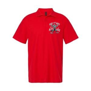 Hide Your Wife The Alpha Is Here Softstyle Adult Sport Polo