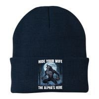 Hide Your Wife The Alpha Is Here Knit Cap Winter Beanie