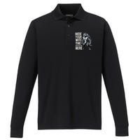 Hide Your Wife The Alpha Is Here Performance Long Sleeve Polo