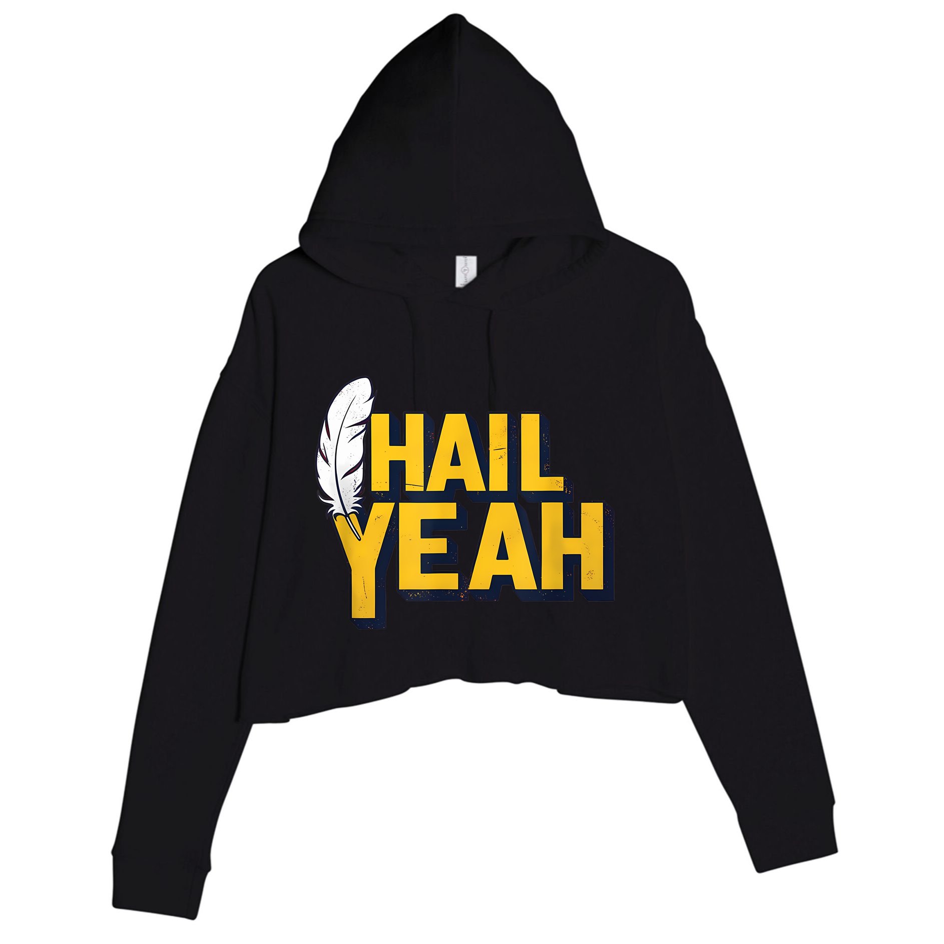Hail Yeah Washington Design Washington Fan Merch Crop Fleece Hoodie