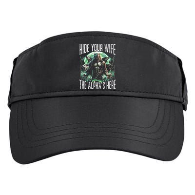 Hide Your Wife The Alpha Is Here Wolf Male Werwolf Meme Adult Drive Performance Visor