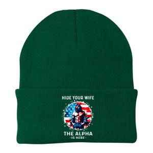 Hide Your Wife The AlphaS Here Usa Meme Werewolf Meme Knit Cap Winter Beanie