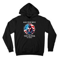 Hide Your Wife The AlphaS Here Usa Meme Werewolf Meme Hoodie