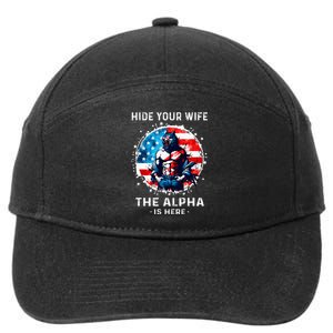 Hide Your Wife The AlphaS Here Usa Meme Werewolf Meme 7-Panel Snapback Hat