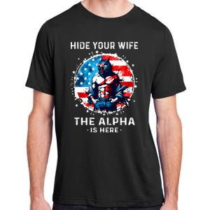 Hide Your Wife The AlphaS Here Usa Meme Werewolf Meme Adult ChromaSoft Performance T-Shirt