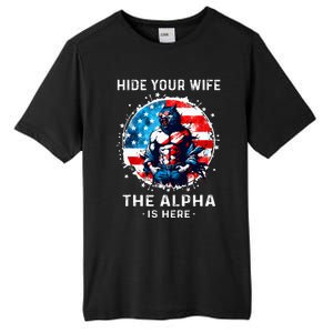 Hide Your Wife The AlphaS Here Usa Meme Werewolf Meme Tall Fusion ChromaSoft Performance T-Shirt