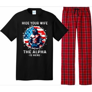 Hide Your Wife The AlphaS Here Usa Meme Werewolf Meme Pajama Set