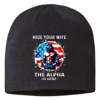 Hide Your Wife The AlphaS Here Usa Meme Werewolf Meme Sustainable Beanie