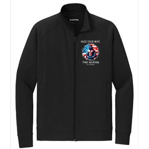 Hide Your Wife The AlphaS Here Usa Meme Werewolf Meme Stretch Full-Zip Cadet Jacket