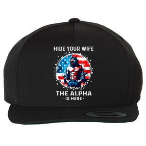 Hide Your Wife The AlphaS Here Usa Meme Werewolf Meme Wool Snapback Cap