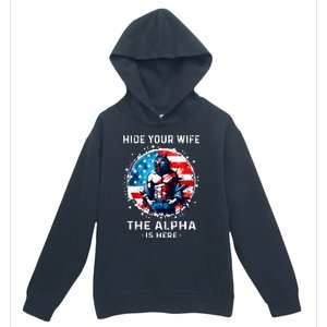 Hide Your Wife The AlphaS Here Usa Meme Werewolf Meme Urban Pullover Hoodie