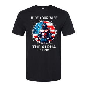 Hide Your Wife The AlphaS Here Usa Meme Werewolf Meme Softstyle CVC T-Shirt