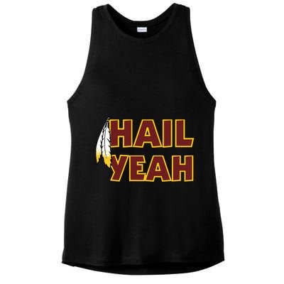 Hail Yeah With Feathers Washington Football Fan Ladies PosiCharge Tri-Blend Wicking Tank