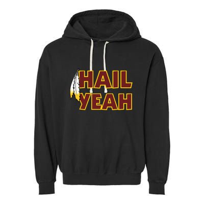 Hail Yeah With Feathers Washington Football Fan Garment-Dyed Fleece Hoodie