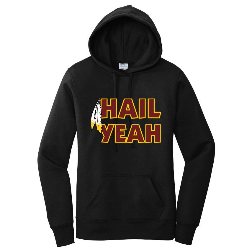 Hail Yeah With Feathers Washington Football Fan Women's Pullover Hoodie