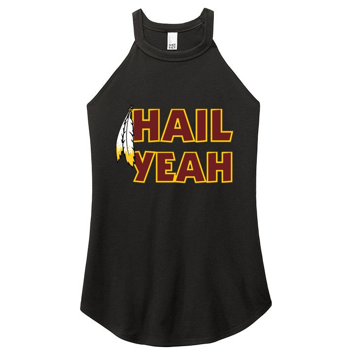 Hail Yeah With Feathers Washington Football Fan Women's Perfect Tri Rocker Tank