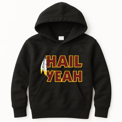 Hail Yeah With Feathers Washington Football Fan Kids Hoodie