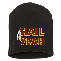 Hail Yeah With Feathers Washington Football Fan Short Acrylic Beanie