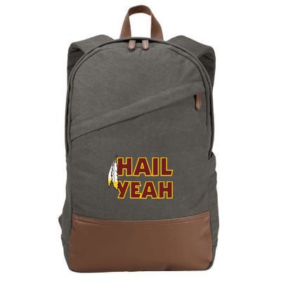 Hail Yeah With Feathers Washington Football Fan Cotton Canvas Backpack