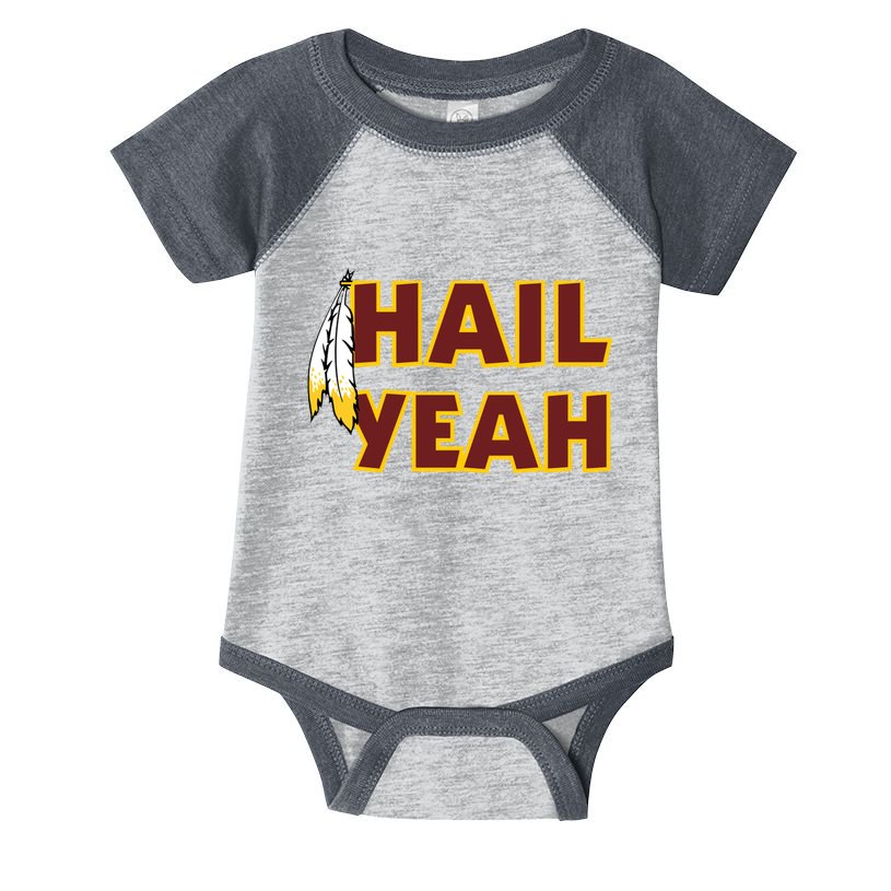 Hail Yeah With Feathers Washington Football Fan Infant Baby Jersey Bodysuit
