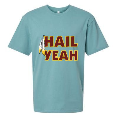 Hail Yeah With Feathers Washington Football Fan Sueded Cloud Jersey T-Shirt