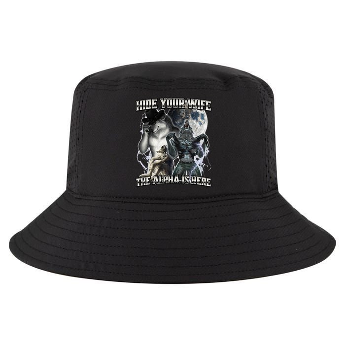 Hide Your Wife The Alpha Is Here Cool Comfort Performance Bucket Hat