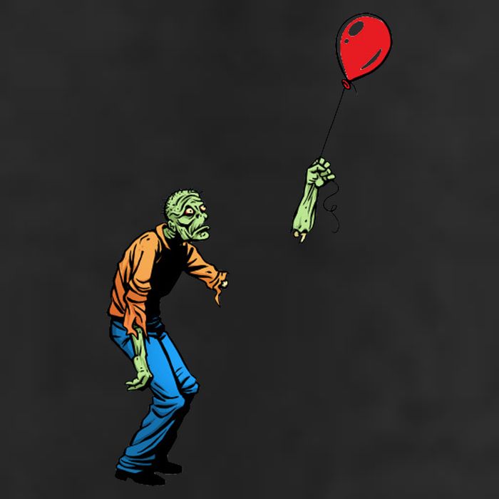 Halloween Zombie Balloon Funny Cut Off Arm 7 Panel Mesh Trucker Snapback Hat