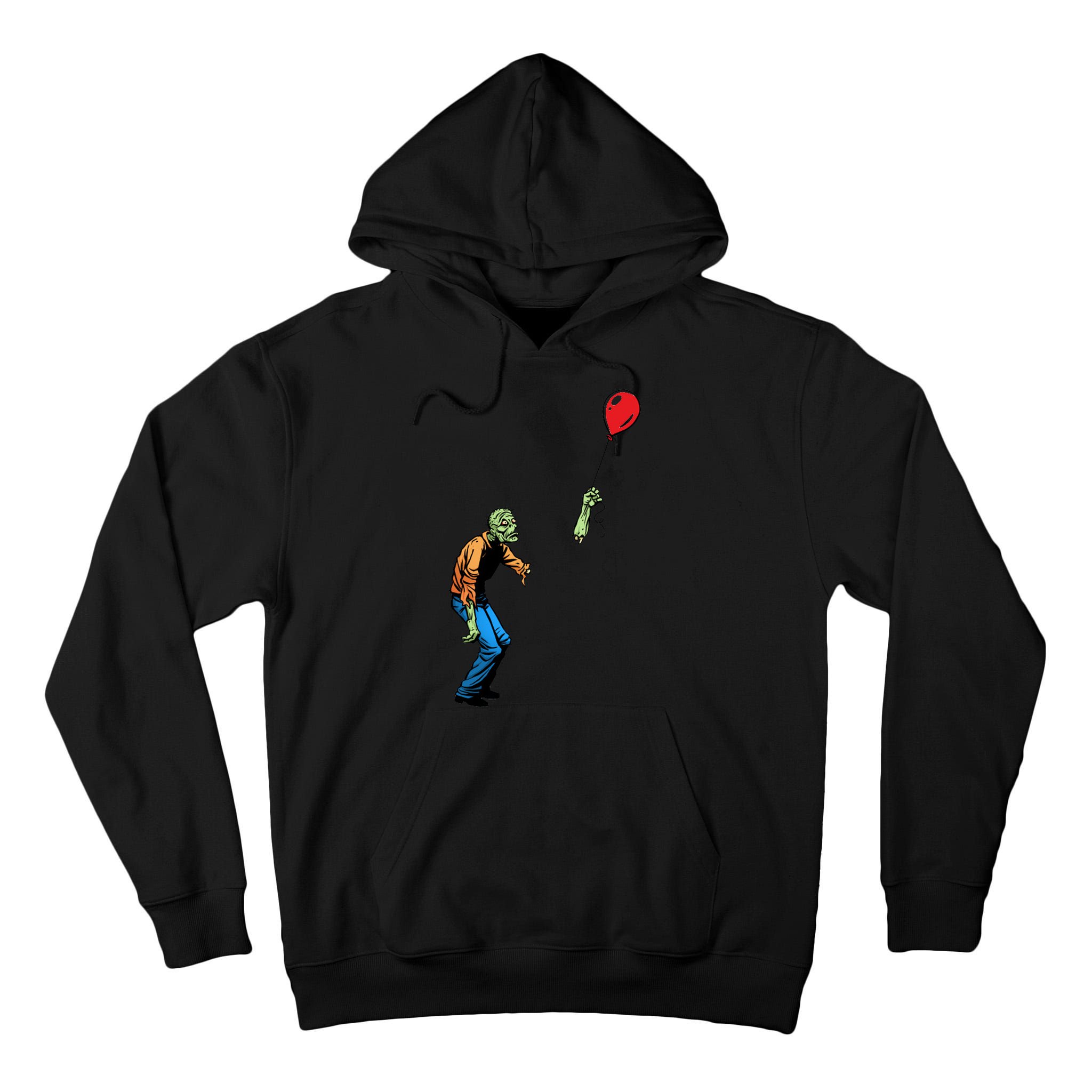 Halloween Zombie Balloon Funny Cut Off Arm Tall Hoodie