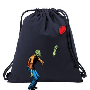 Halloween Zombie Balloon Funny Cut Off Arm Drawstring Bag