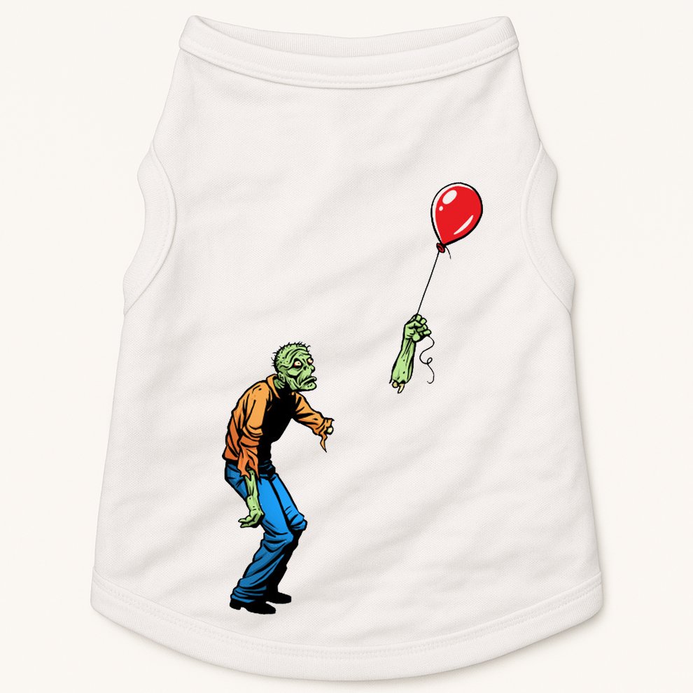 Halloween Zombie Balloon Funny Cut Off Arm Doggie Tank
