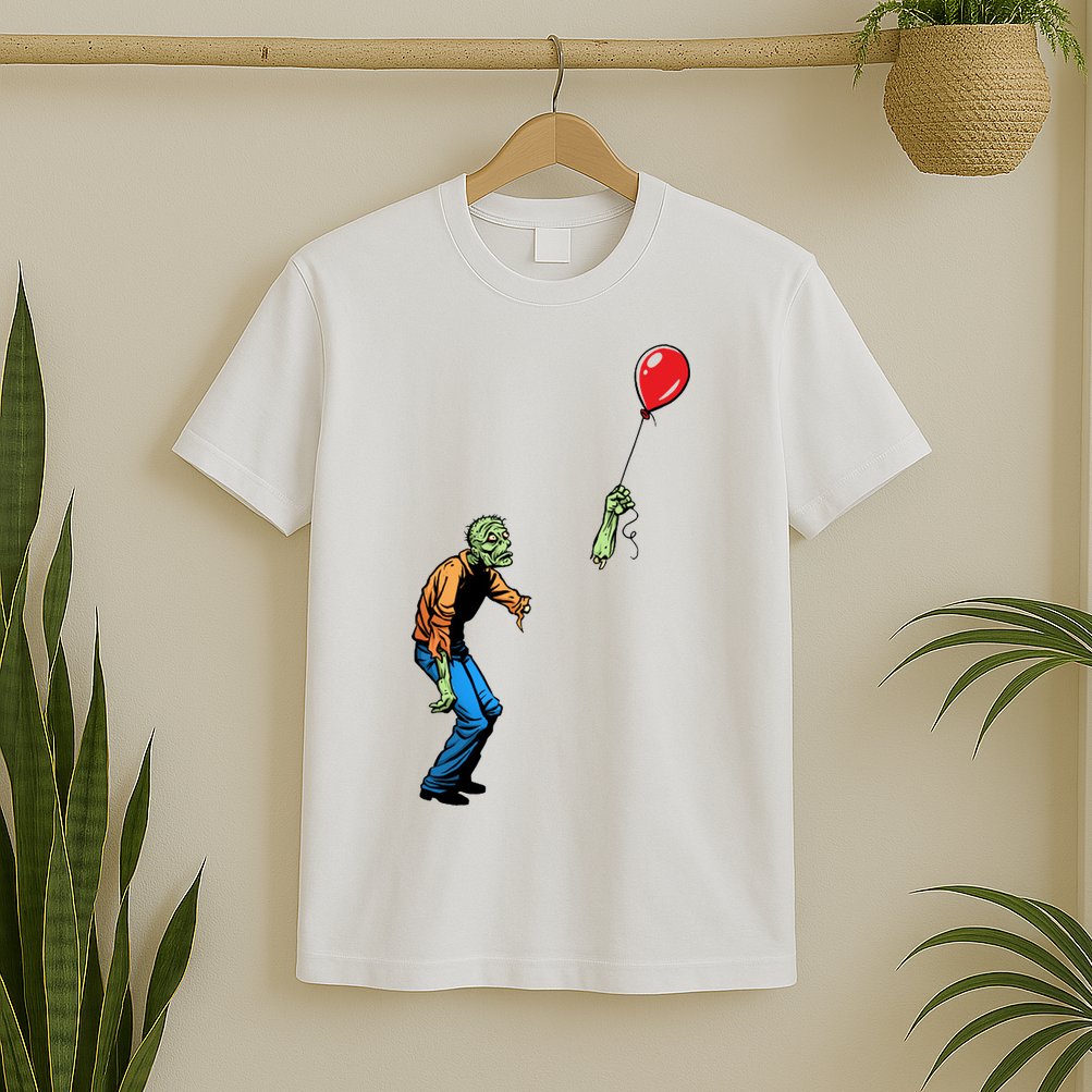Halloween Zombie Balloon Funny Cut Off Arm T-Shirt