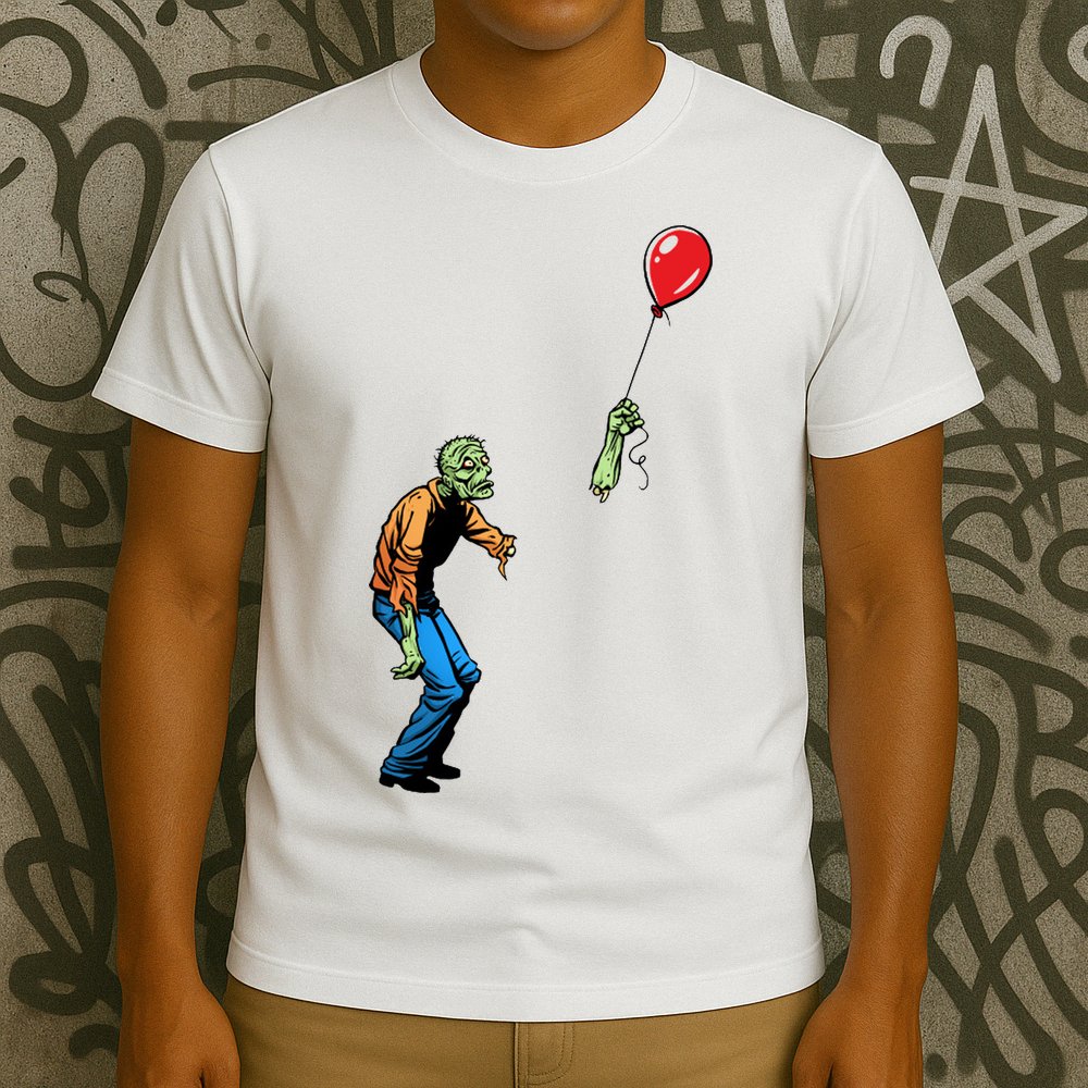Halloween Zombie Balloon Funny Cut Off Arm T-Shirt