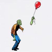 Halloween Zombie Balloon Funny Cut Off Arm Sustainable Bucket Hat