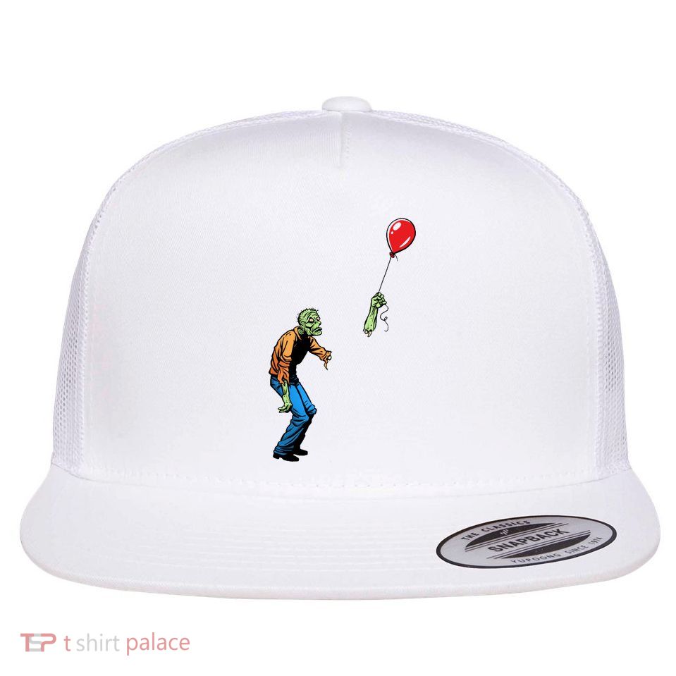 Halloween Zombie Balloon Funny Cut Off Arm Flatbill Hat