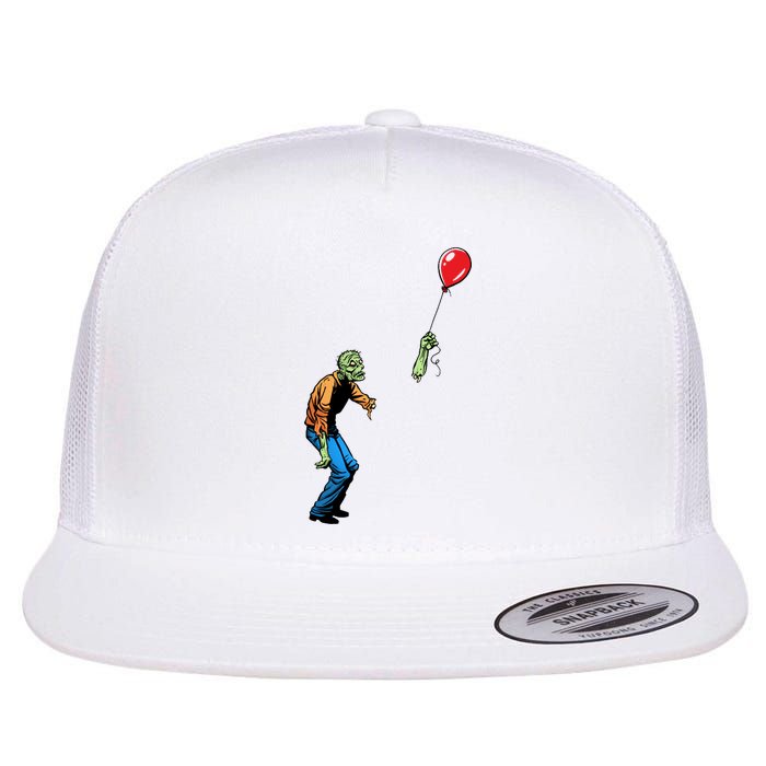 Halloween Zombie Balloon Funny Cut Off Arm Flat Bill Trucker Hat
