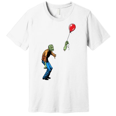 Halloween Zombie Balloon Funny Cut Off Arm Premium T-Shirt